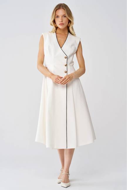 Fever - Kontrast biyeli anvelop elbise