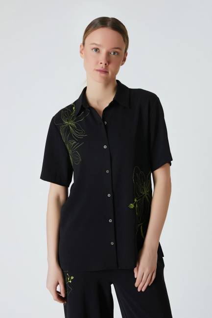 Fever - Kontrast nakışlı gömlek