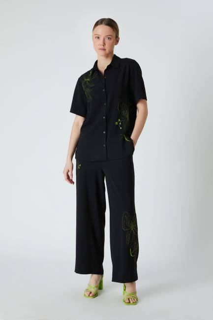 Fever - Kontrast nakışlı gömlek (1)