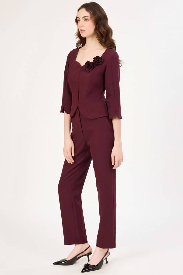 Krep dokulu likralı bluz