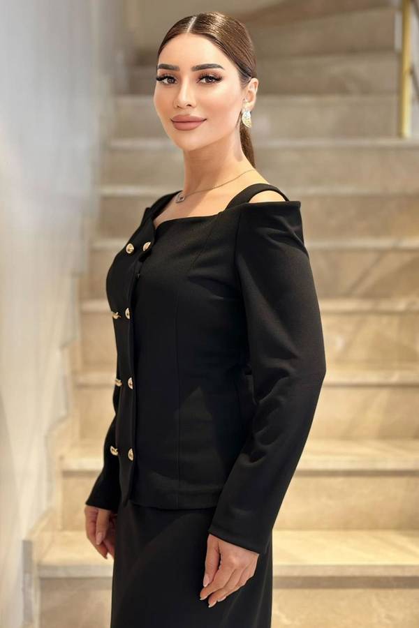 Fever - Kruvaze düğmeli likralı örme bluz (1)