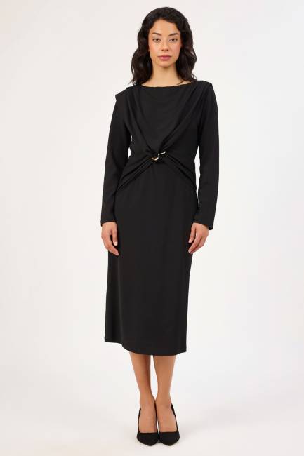 Fever - Metal tokalı likralı örme elbise Fever - Metal tokalı likralı örme elbise