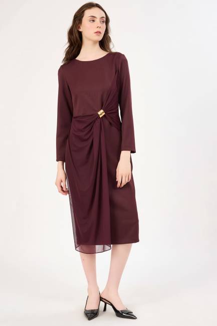 Fever - Minimal toka detaylı çift parça kombinli elbise