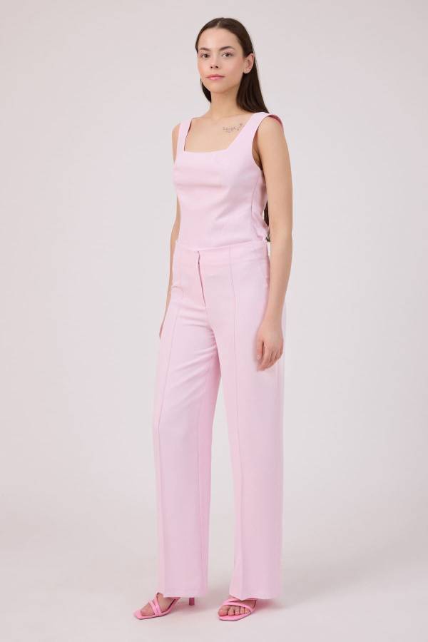 Fever - Nervür dikişli krep pantolon (1)