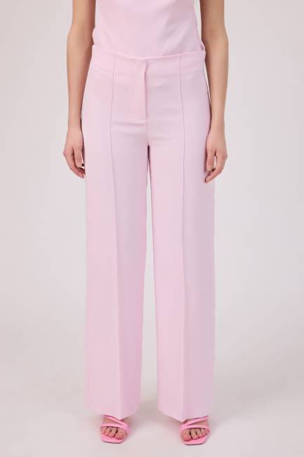 Nervür dikişli krep pantolon - Thumbnail