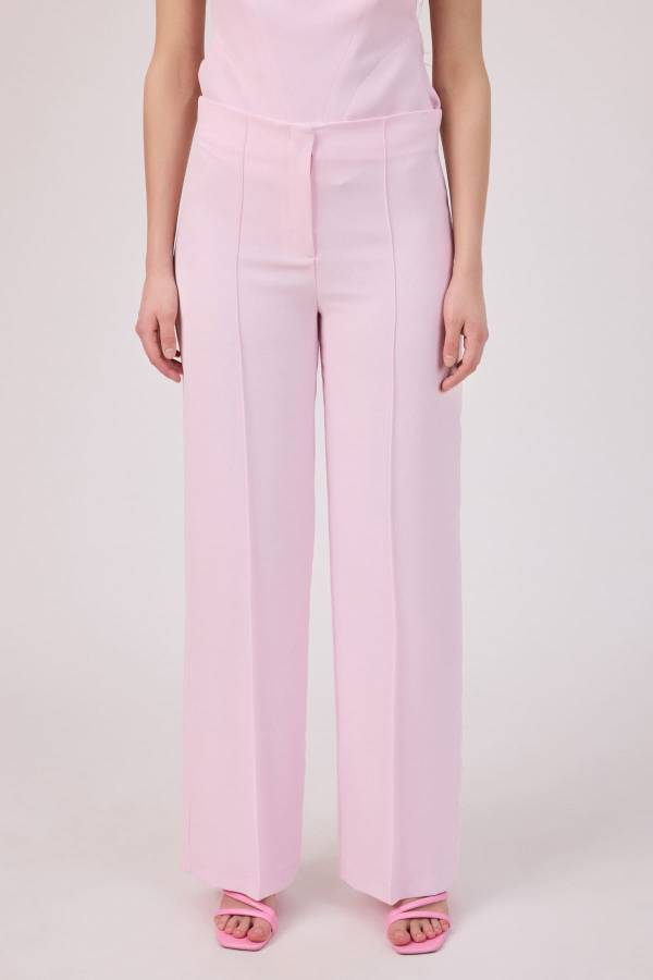 Nervür dikişli krep pantolon