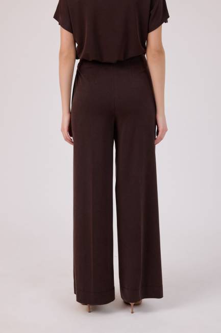 Nervürlü tensel örme pantolon - Thumbnail