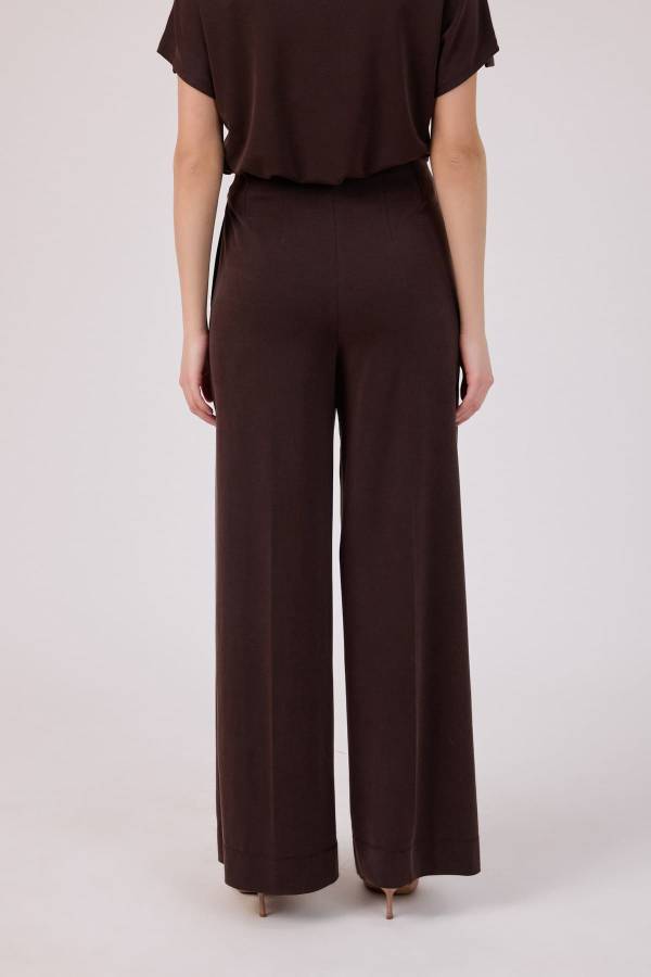 Nervürlü tensel örme pantolon