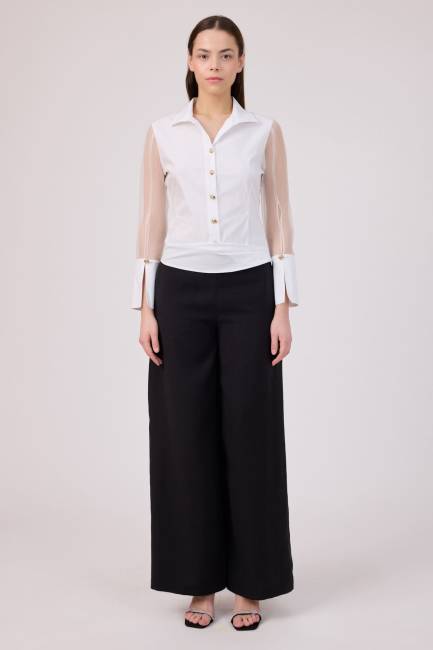 Fever - Organze kollu poplin bluz (1)