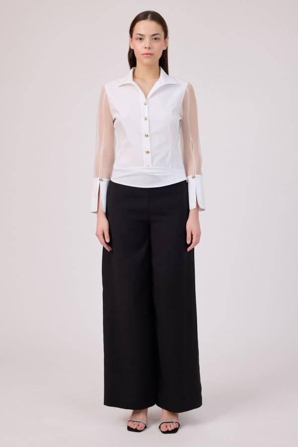 Fever - Organze kollu poplin bluz (1)