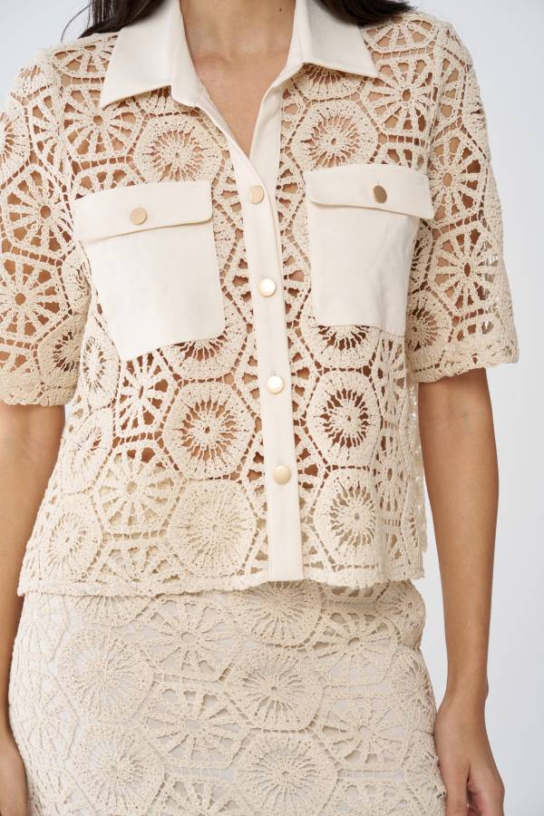 Pamuk dantel gömlek