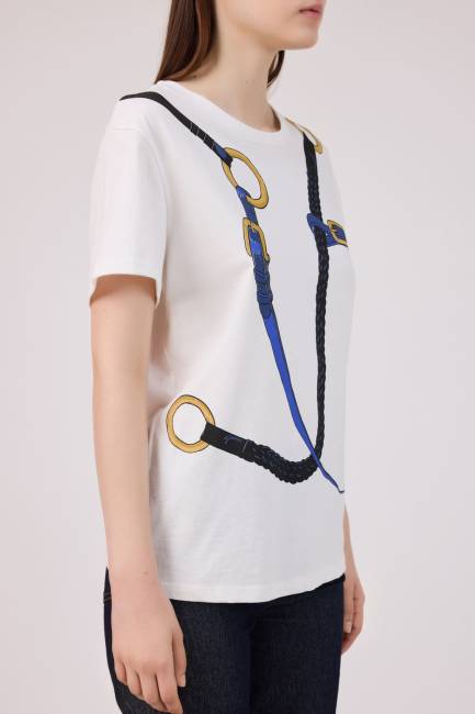 Parlak bant detaylı örme bluz - Thumbnail