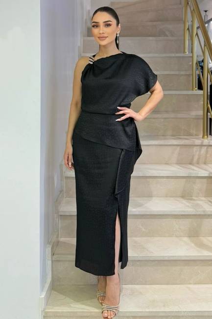 Fever - Pelerin kollu desenli elbise