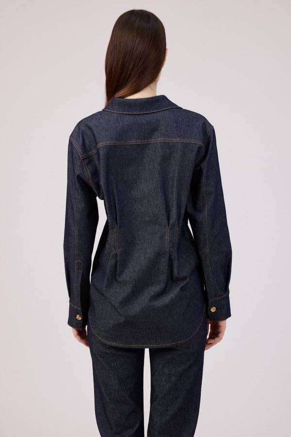 Pensli denim gömlek