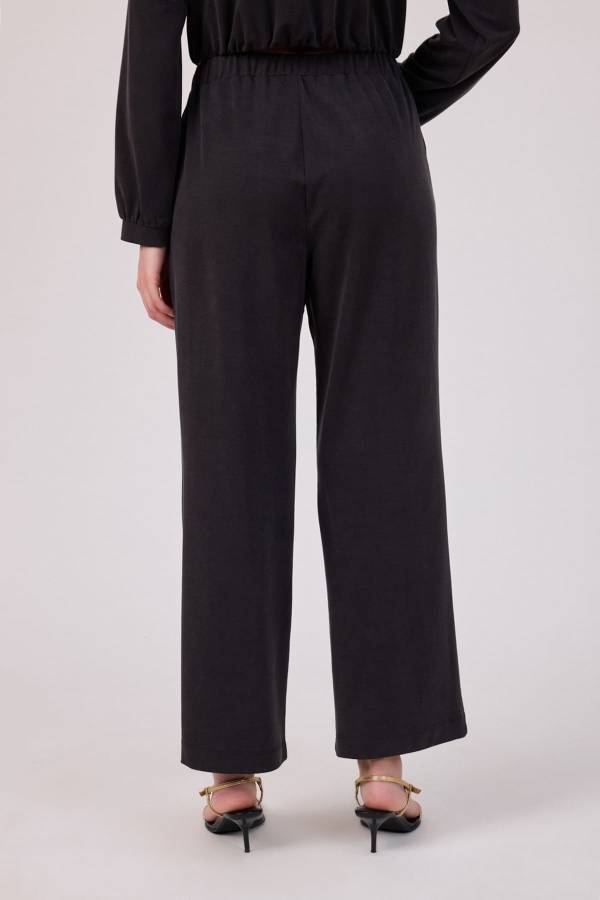Pile detaylı tencel örme pantolon