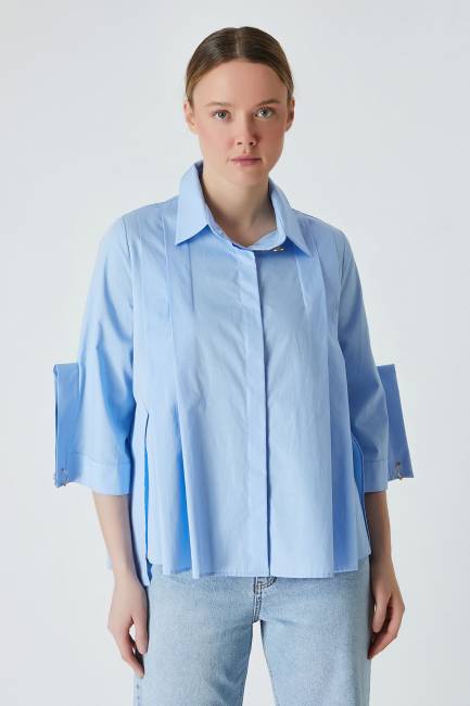 Fever - Pileli poplin gömlek