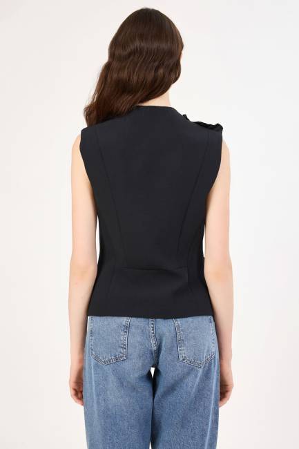 Fever - Plise çicek kombinli yelek (1)