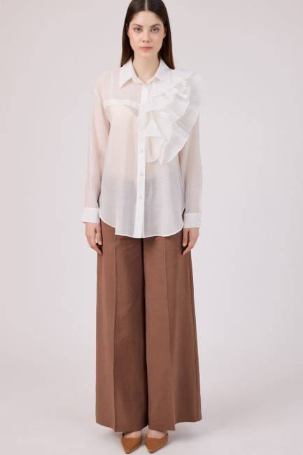 Fever - Plise volanlı lyosel gömlek (1)