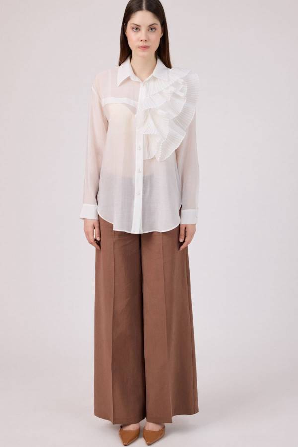 Fever - Plise volanlı lyosel gömlek (1)