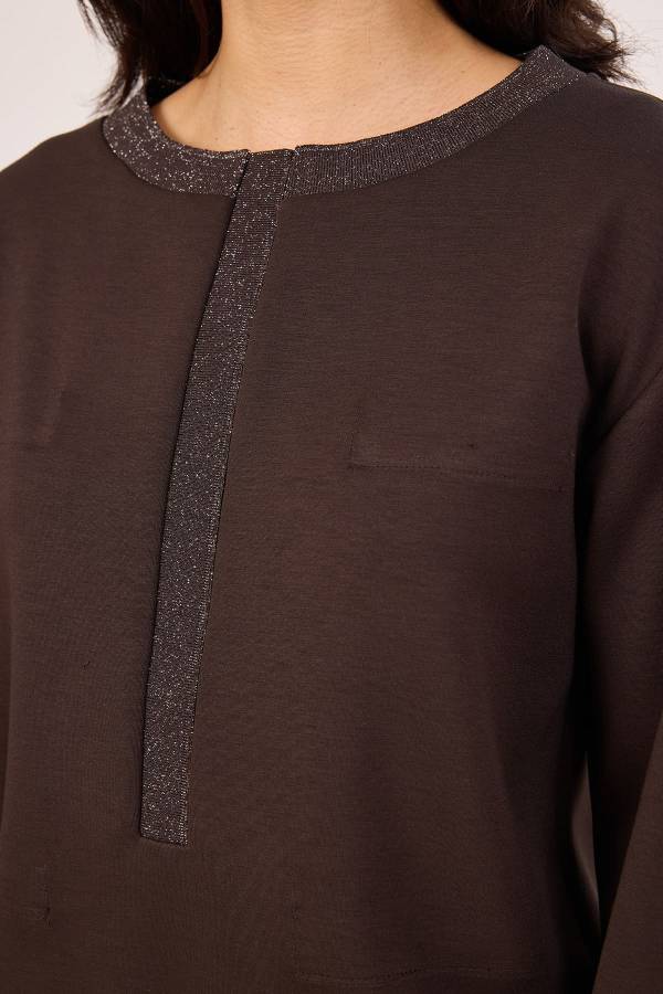 Fever - Ribana detaylı likralı örme bluz (1)