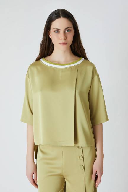 Fever - Ribana yakalı saten bluz (1)