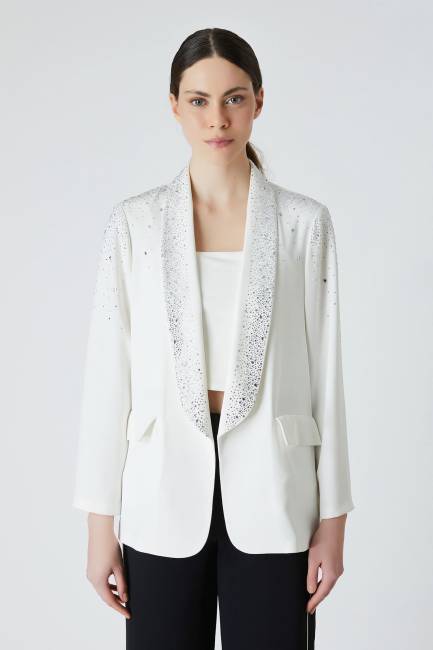 Fever - Şal yakalı taşlı ceket