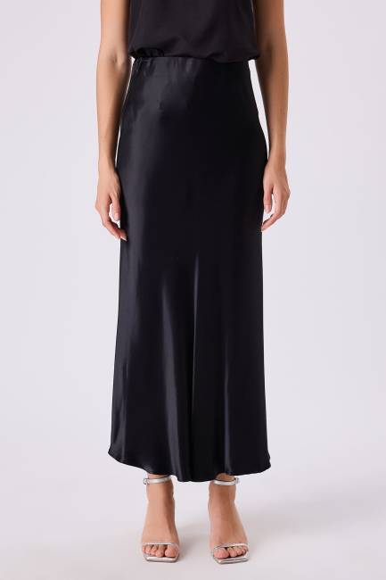 Fever - Saten midi etek (1)