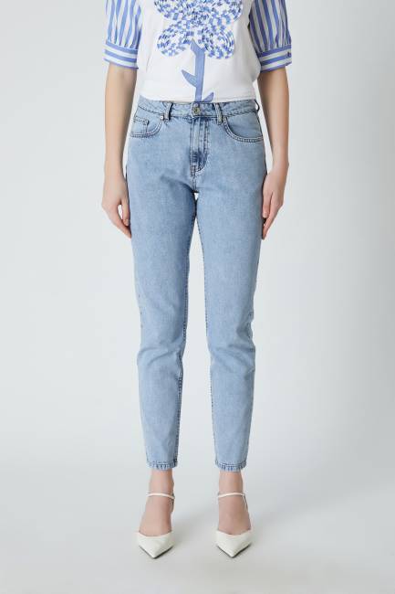 Fever - Şeffaf taşlı jean pantolon