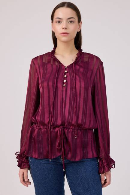 Fever - Sim iplikli şifon bluz