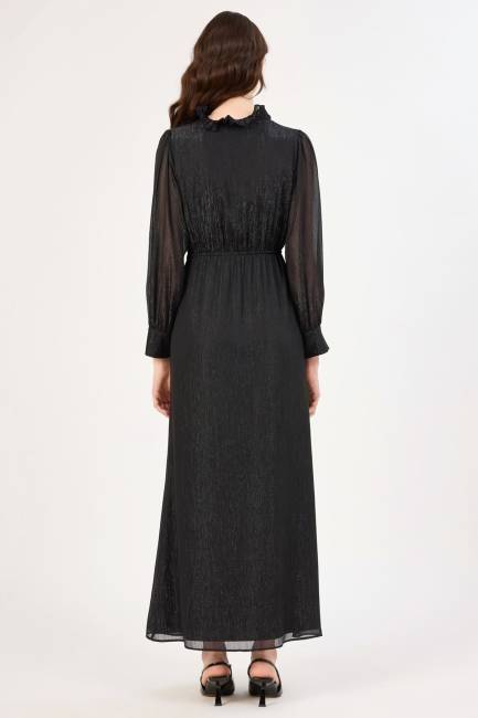 Sim iplikli şifon elbise - Thumbnail