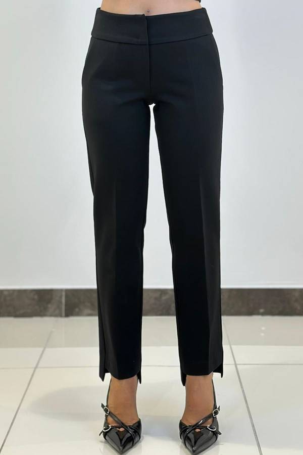 Siyah örme pantolon