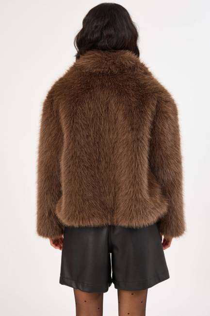 Suni kürk ceket - Thumbnail