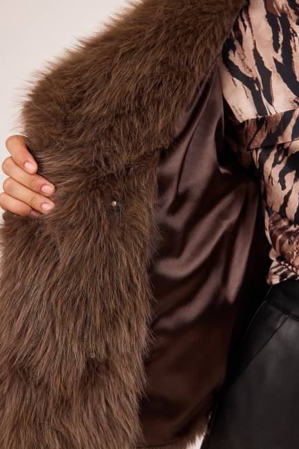 Suni kürk ceket - Thumbnail