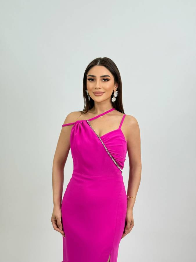 Taş detaylı abiye elbise