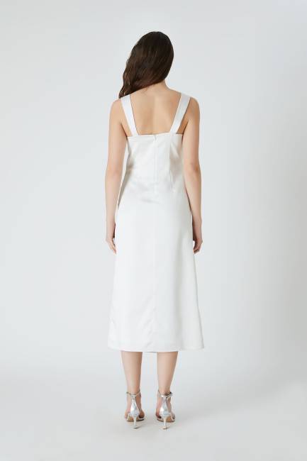 Taş detaylı askılı elbise - Thumbnail