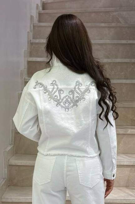  - Taşlı beyaz denim ceket (1)