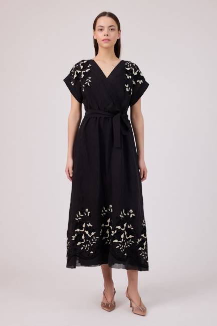 Fever - Tencel brode detaylı elbise