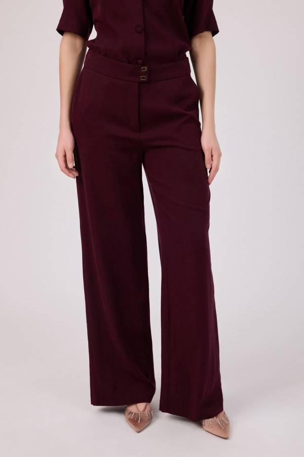 Tencel düz paça pantolon