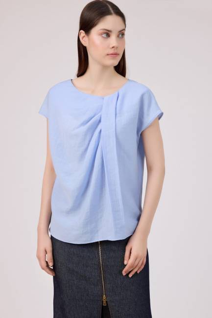 Fever - Tencel kup detaylı bluz