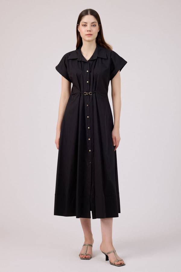 Fever - Toka detaylı gömlek elbise