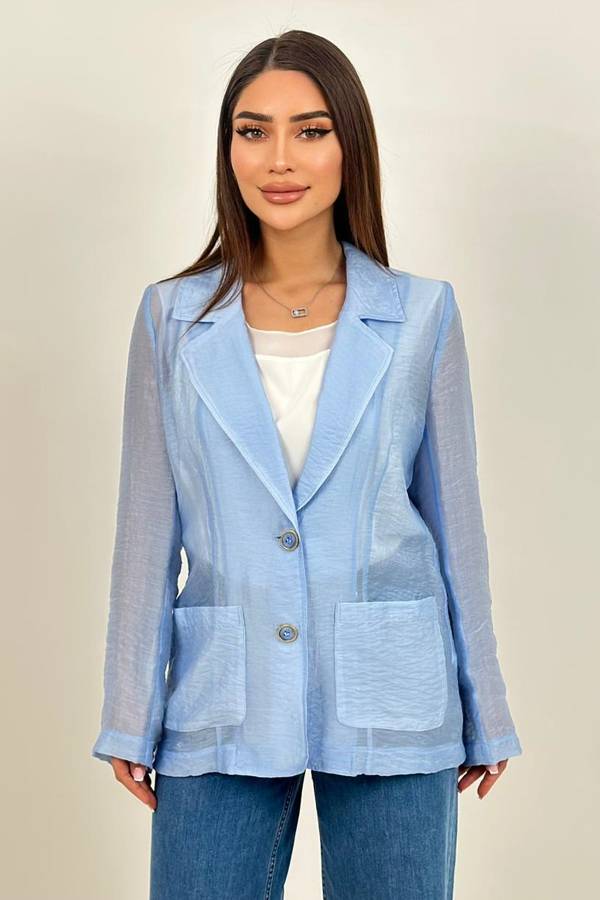 Fever - Transparan dokulu blazer