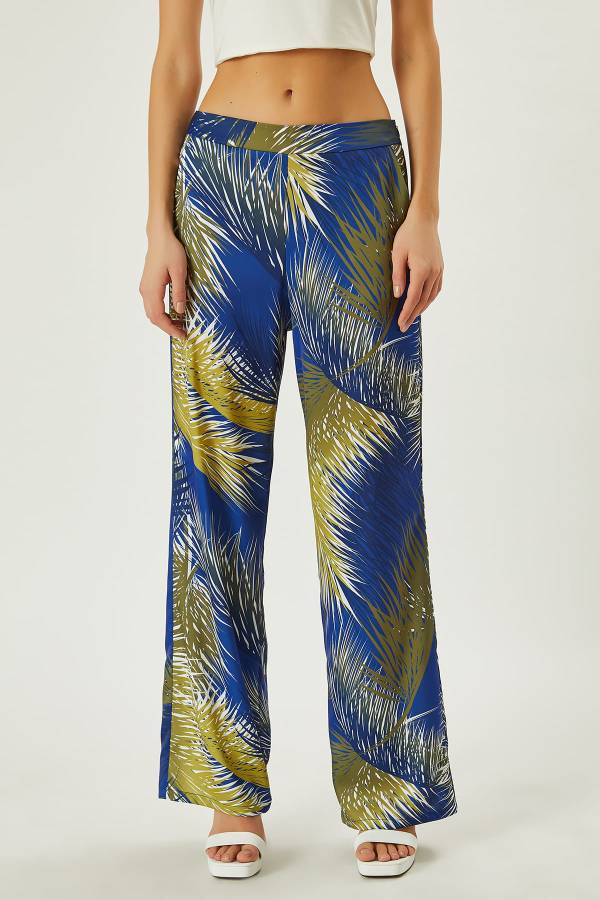 Tropik desenli pantolon