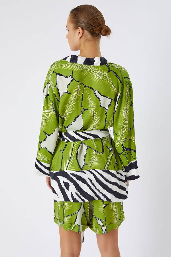 Tropik desenli tunik