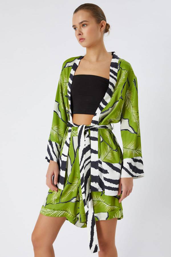 Tropik desenli tunik