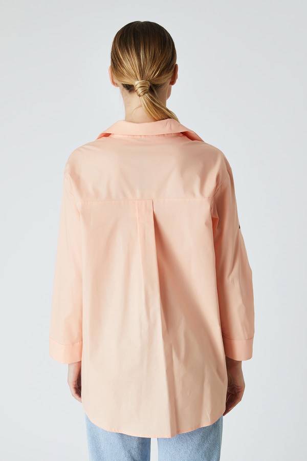 Zebra baskılı vual gömlek